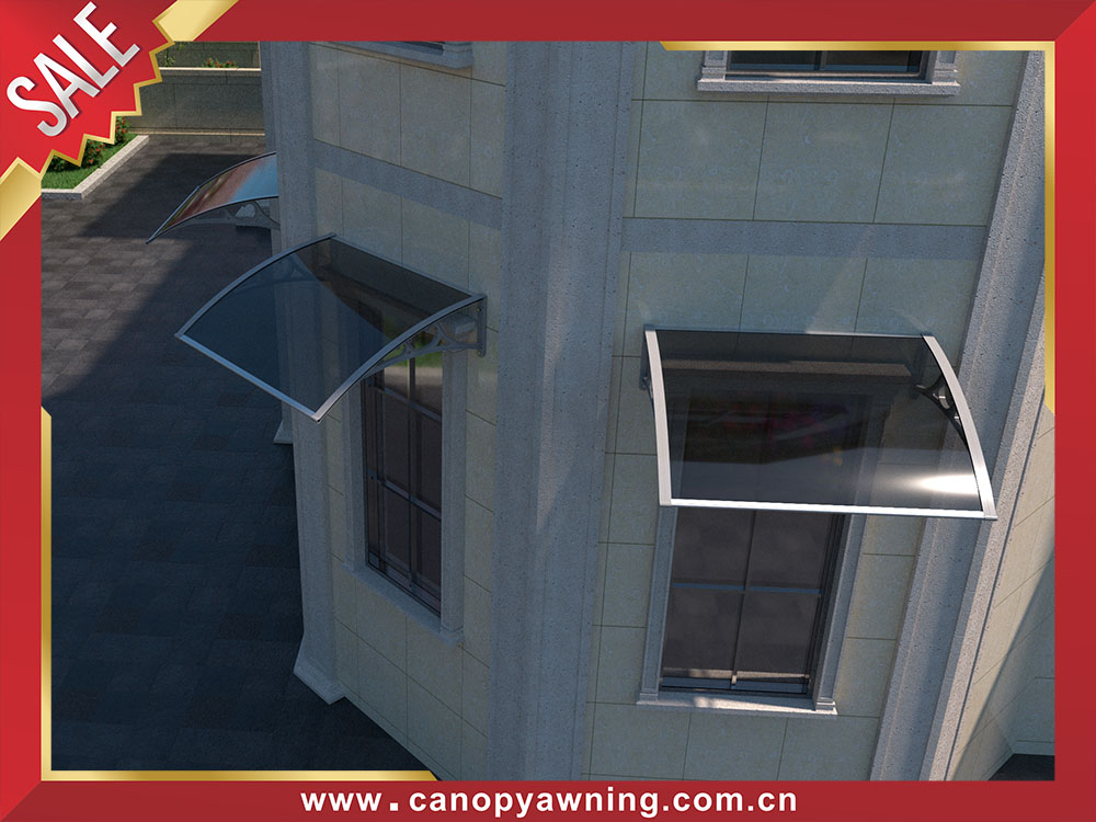 House window door Polycarbonate diy awning canopy shelter with aluminum bracket suppor arm for sale