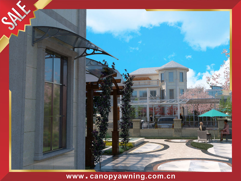 hot selling window door Polycarbonate diy awning canopy shelter with aluminum bracket suppor arm