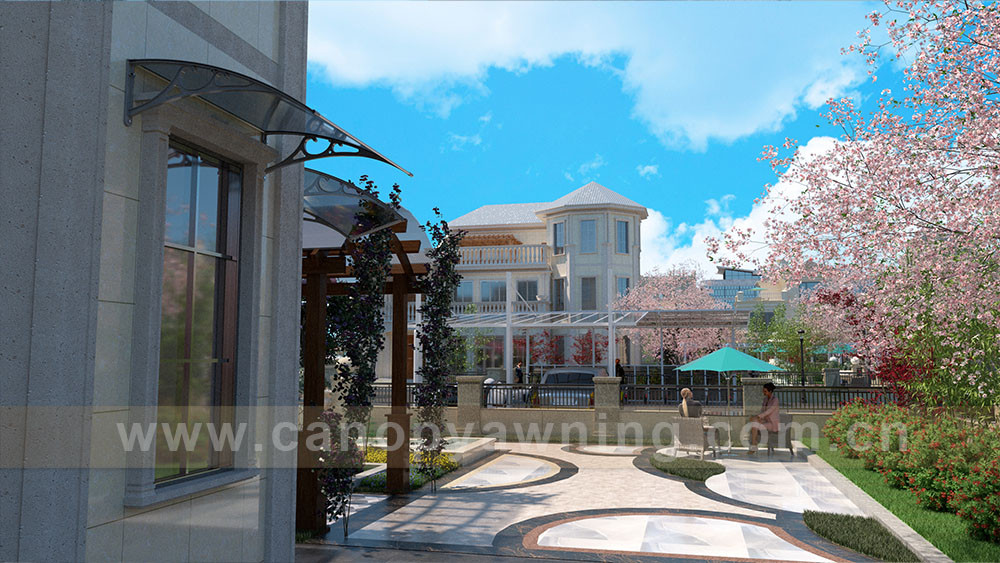 window door polycarbonate diy awning canopy with aluminum bracket