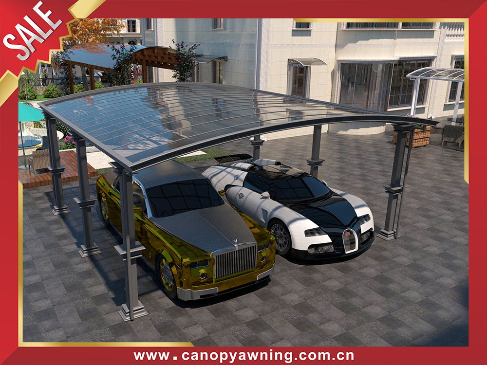 Excellent outdoor backyard luxurious carport parking cars canopy shelter aluminum polycarbonate 