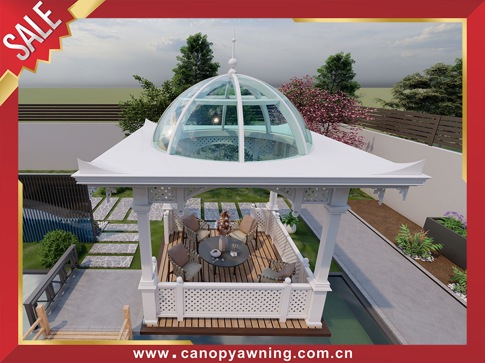 Hot selling outdoor backyard courtyard aluminum pavilion gazebo canopy shelter