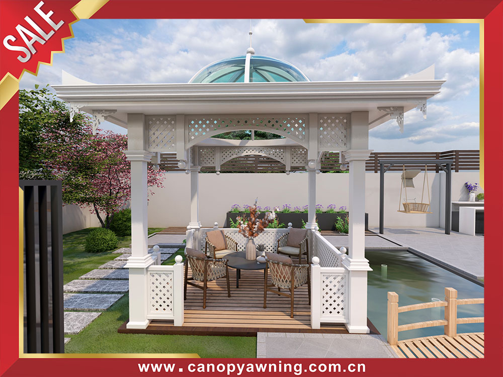 Hot selling outdoor backyard courtyard aluminum pavilion gazebo canopy shelter