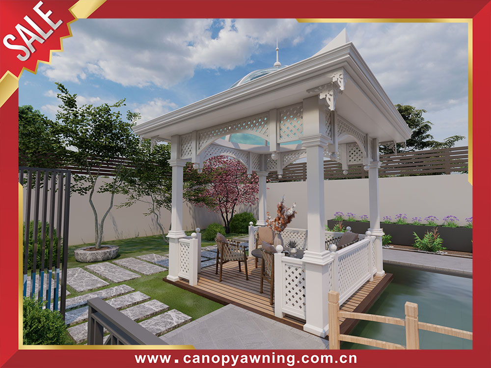 Hot selling outdoor backyard courtyard aluminum pavilion gazebo canopy shelter