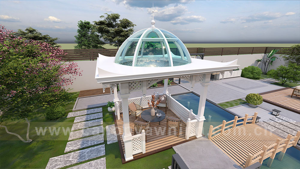 outdoor gazebo pavilion aluminum