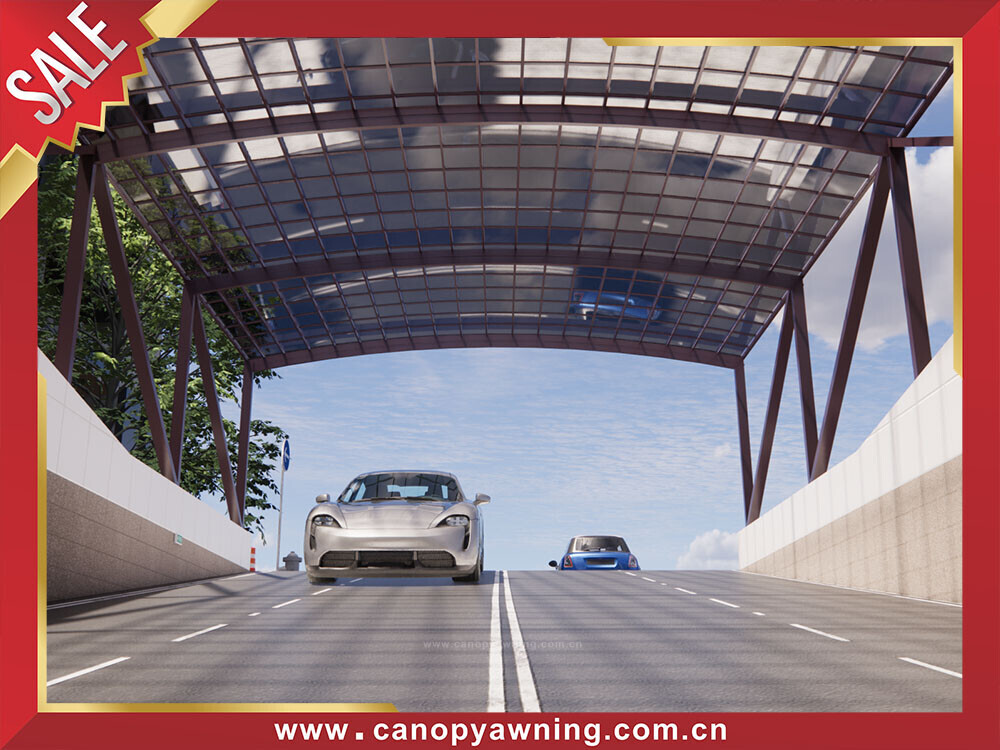 outdoor passage corridor walkway polycarbonate aluminum canopy awning cover shelter for the projects