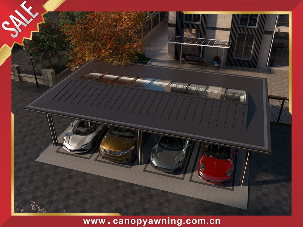 Excellent outdoor backyard house villa aluminium parking multiple cars garage carport shelter canopy awning