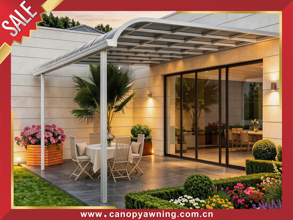 Backyard outdoor polycarbonate aluminum patio terrace shelter awning canopy for sale