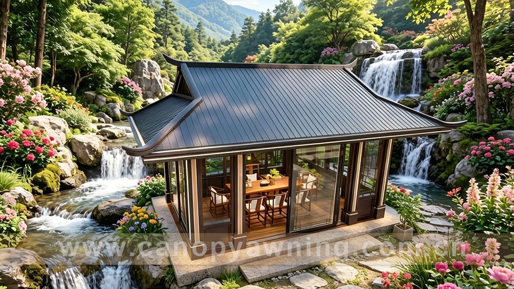 outdoor backyard aluminum gazebo pavilion