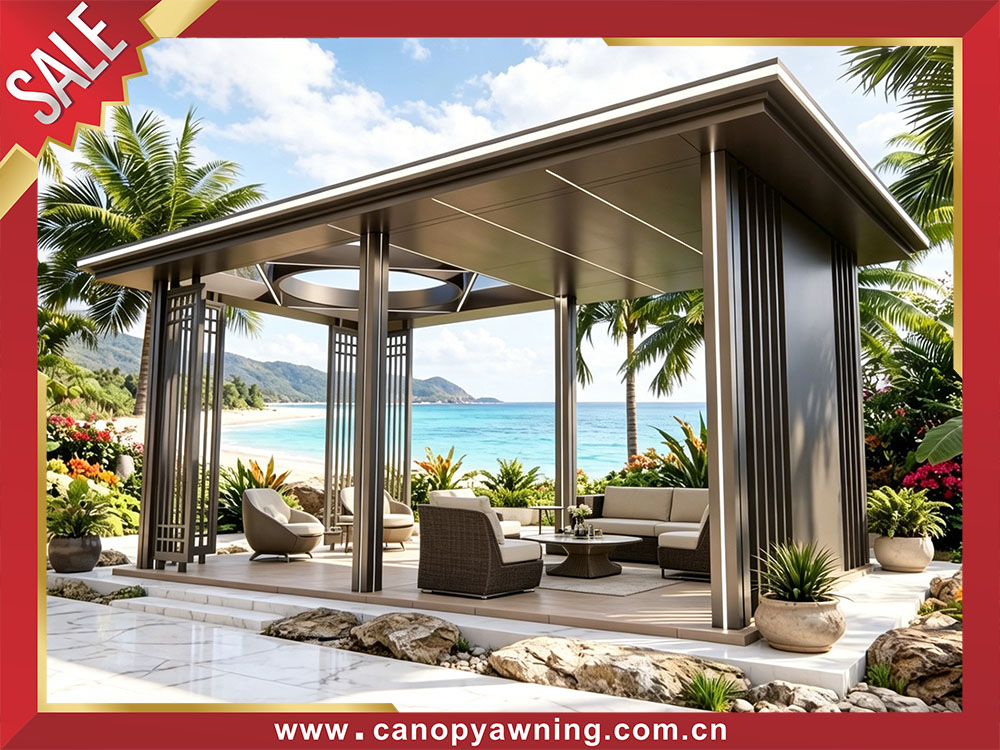 High quality outdoor backyard aluminum pavilion gazebo canopy shelter for sale
