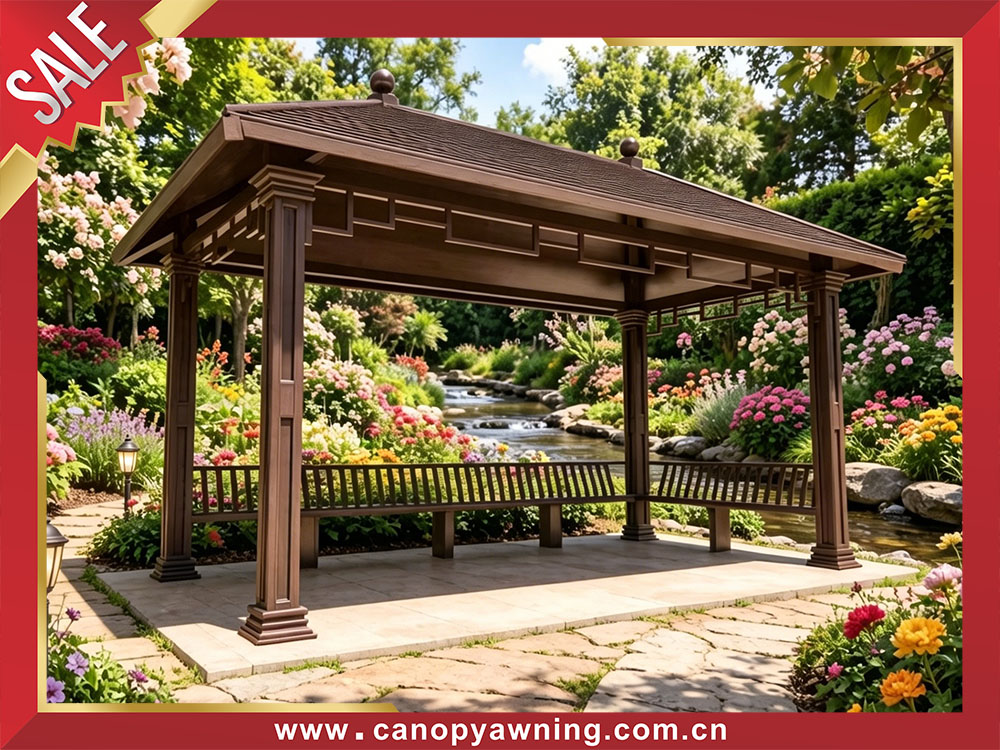 Modern outdoor backyard aluminum pavilion gazebo canopy awning shelter