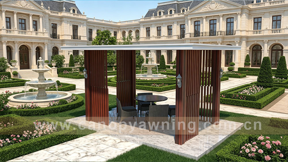 aluminum wood look gazebo pavilion