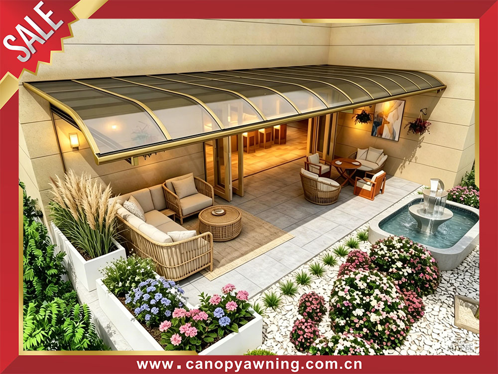 hot selling house patio terrace balcony polycarbonate aluminum canopy awning shelter