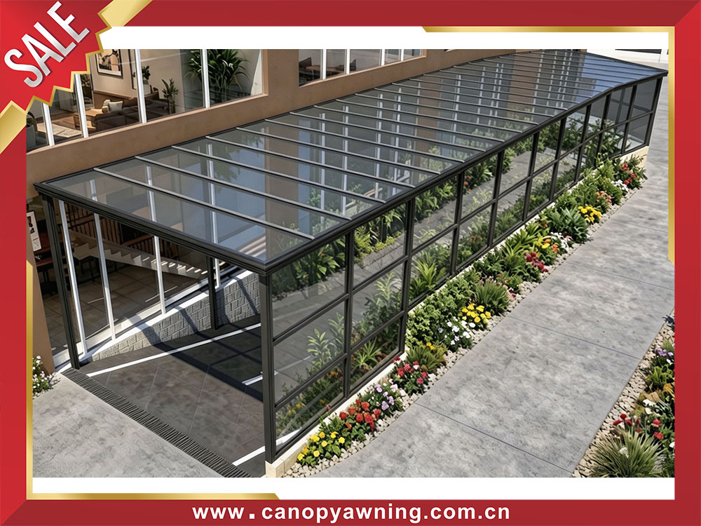 outdoor passage corridor walkway stairway polycarbonate aluminum canopy awning cover shelter 