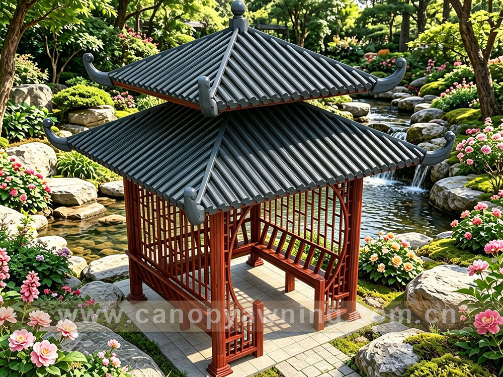 outdoor Chinese antique style aluminum gazebo