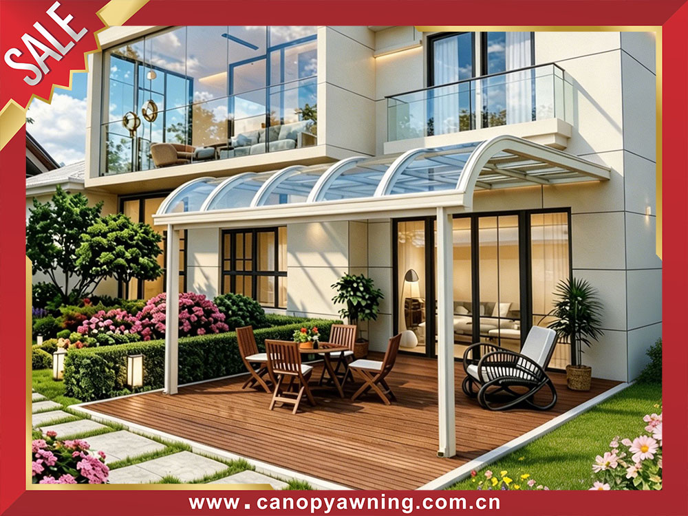 High quality aluminum glass house patio terrace balcony canopy awning shelter for sale
