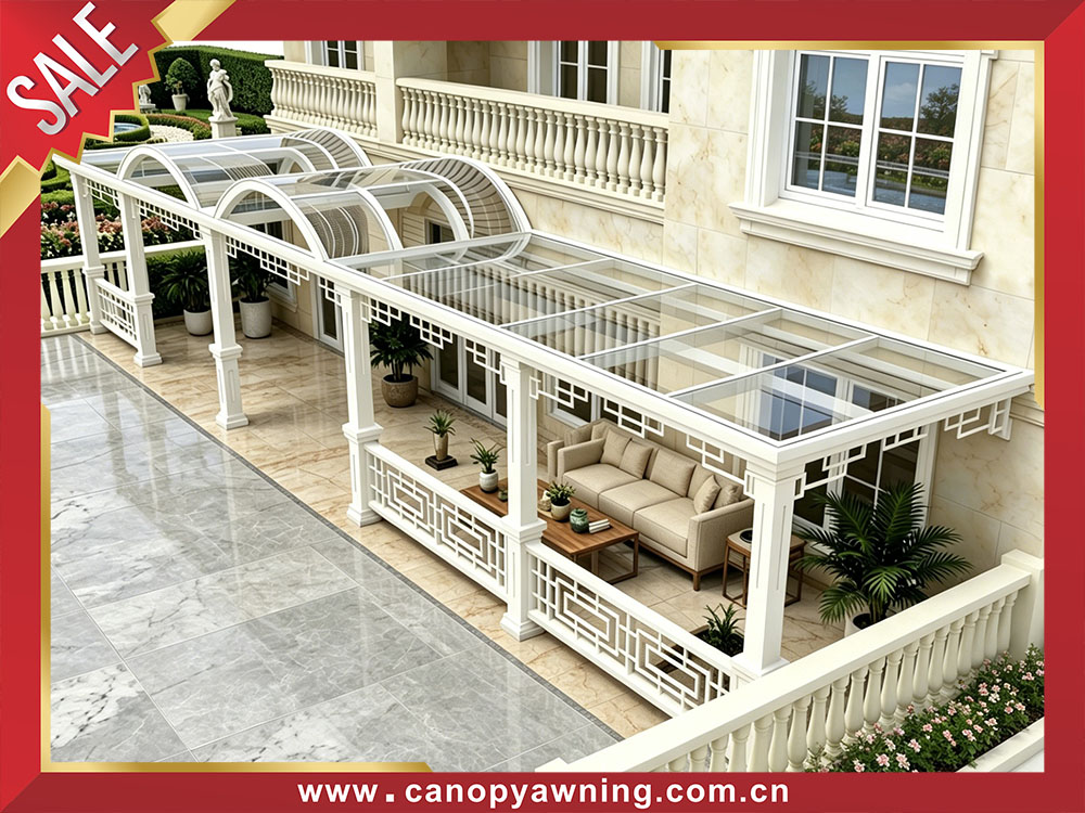 High quality aluminum glass house building patio terrace balcony canopy awning shelte