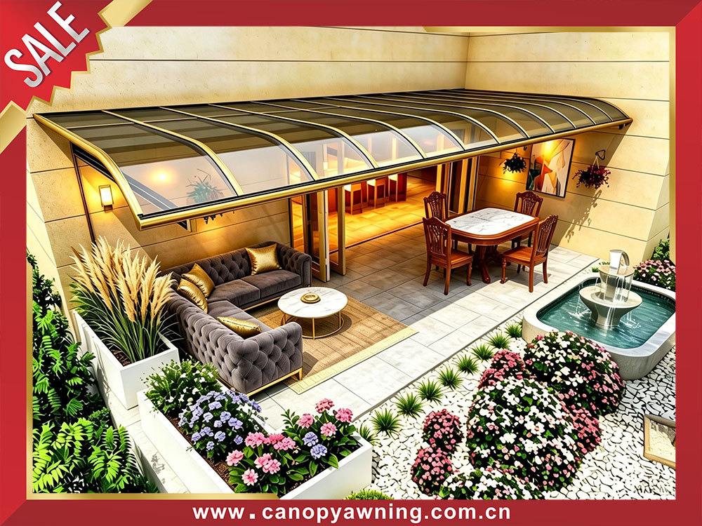 hot selling house patio terrace balcony polycarbonate aluminum canopy awning shelter