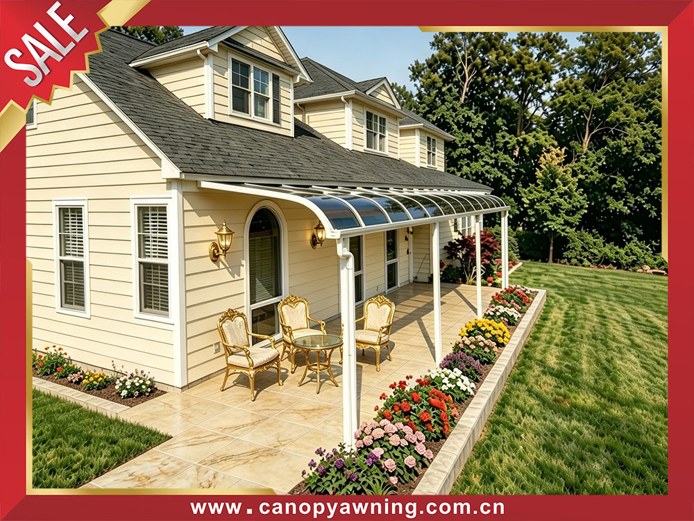 High quality outdoor backyard polycarbonate aluminum patio terrace balcony shelter awning canopy for sales