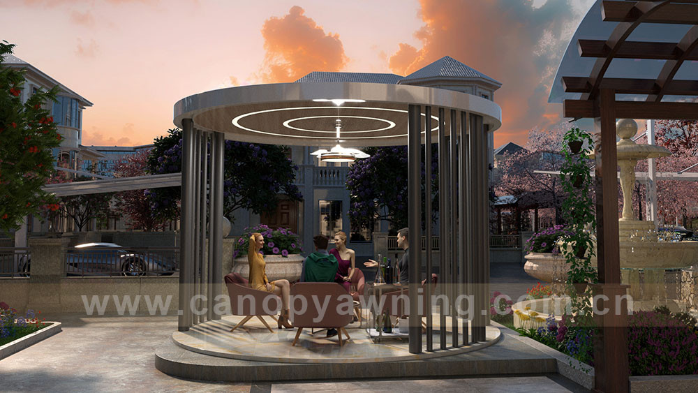 rounded roof gazebo