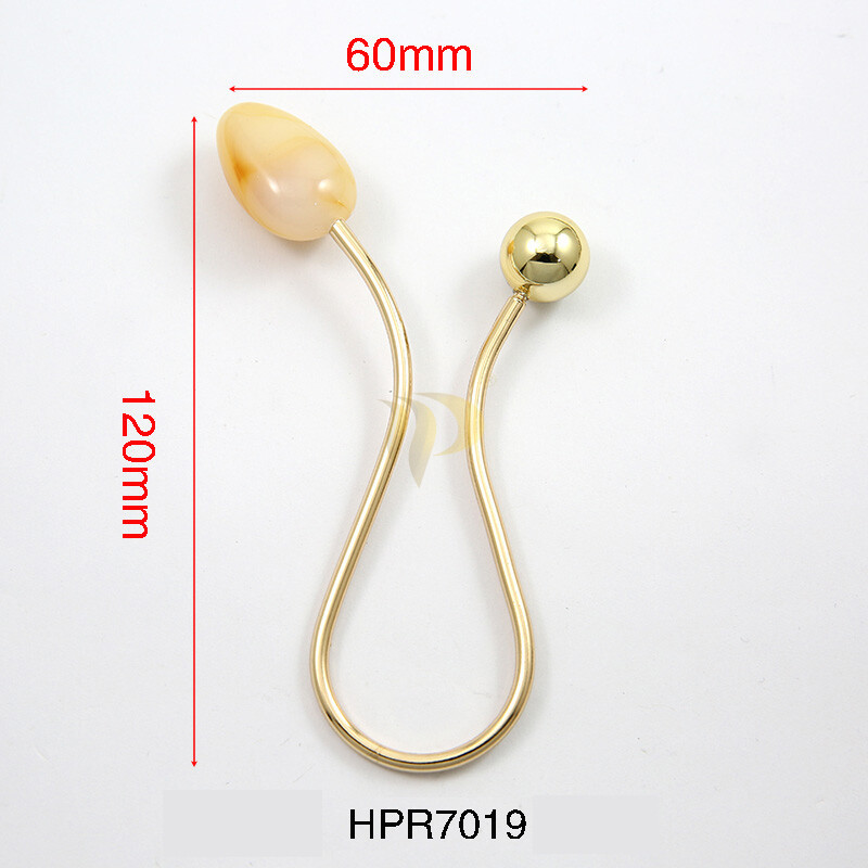 HPR7019  浅金+和玉珠