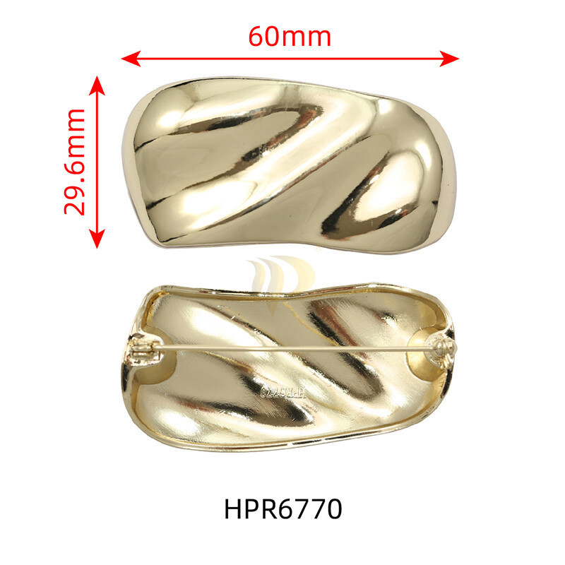 HPR6770浅金胸针薄款