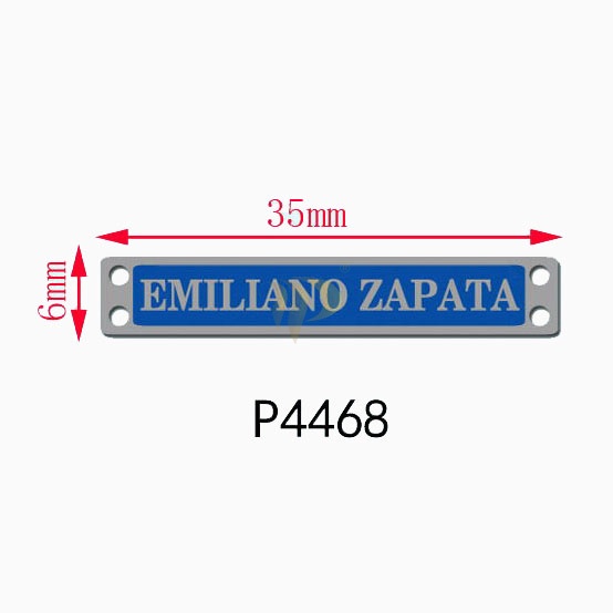 Placa horizontal de metal