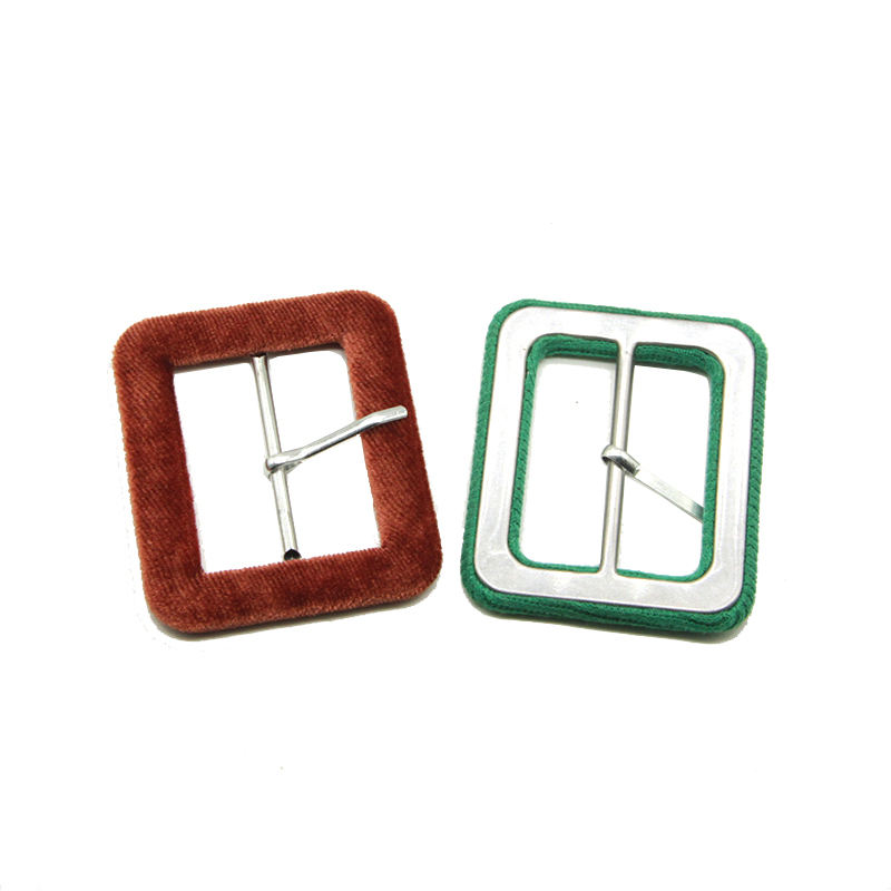 Wholesale 4cm square belt buckle, blank metal aluminum buckle belt, fashion custom women's fabric buckle, outer belt