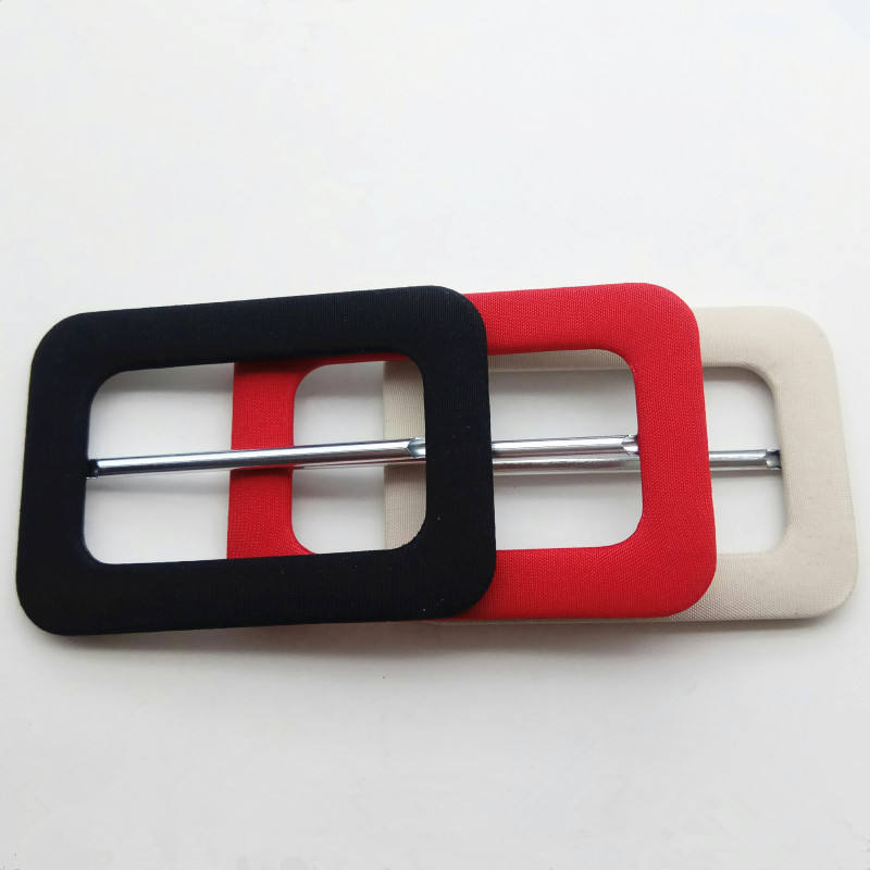 Square internal dimensions of 3.5cm/4.5cm/5cm, with/without metal clip, custom woven fabric cover with belt buckle