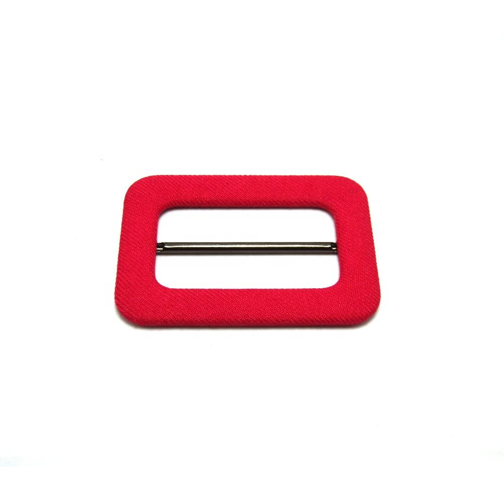 Customized women's clothing fabric belt buckle, 51mm square leather belt buckle