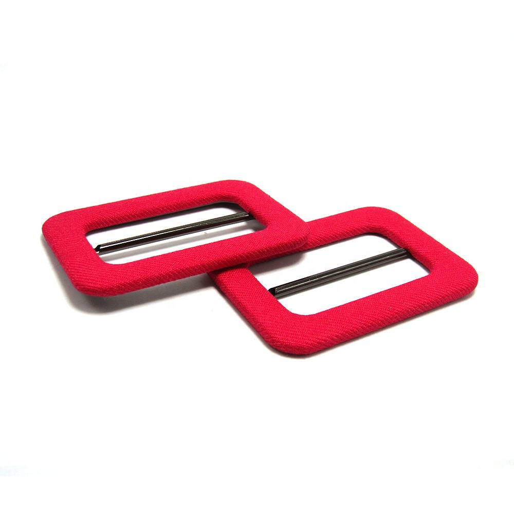 Customized women's clothing fabric belt buckle, 51mm square leather belt buckle