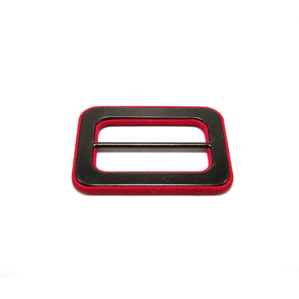 Customized women's clothing fabric belt buckle, 51mm square leather belt buckle