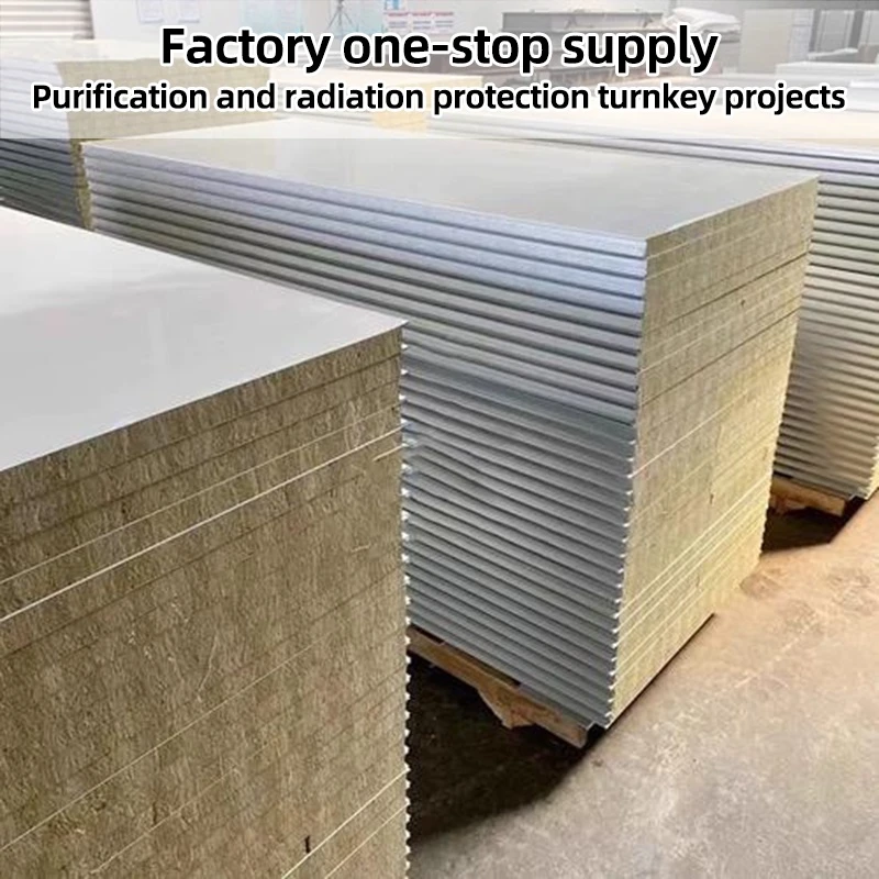 Rock wool and color steel sandwich panels, waterproof and fireproof