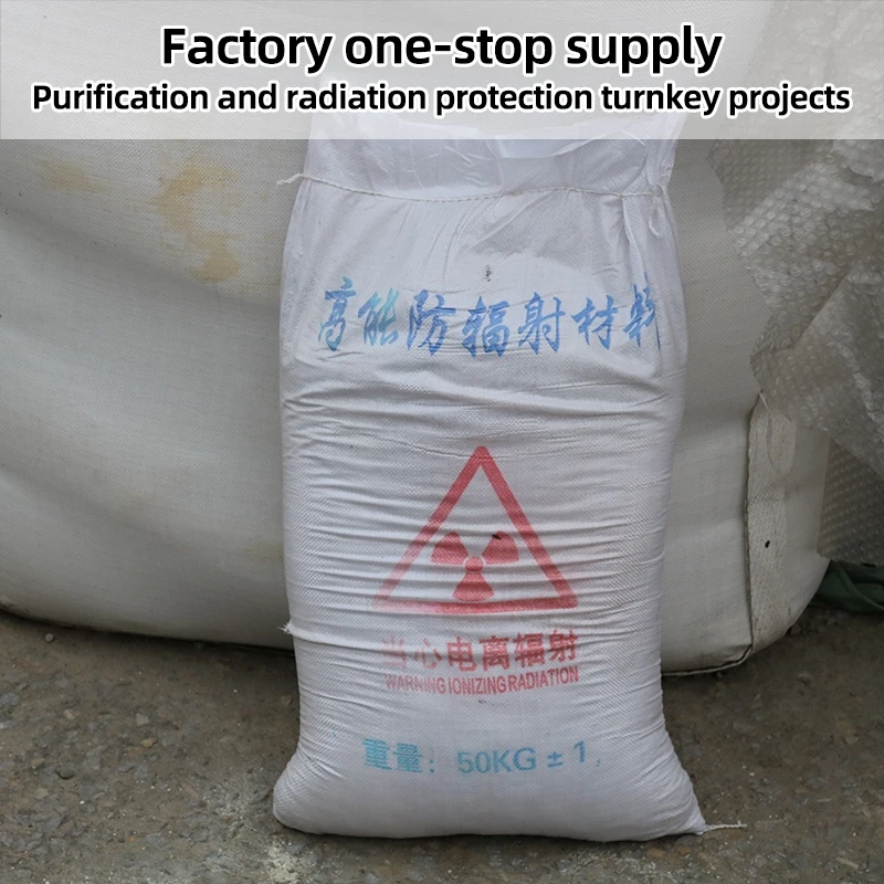 Cement and barium sulfate powder for floor radiation protection