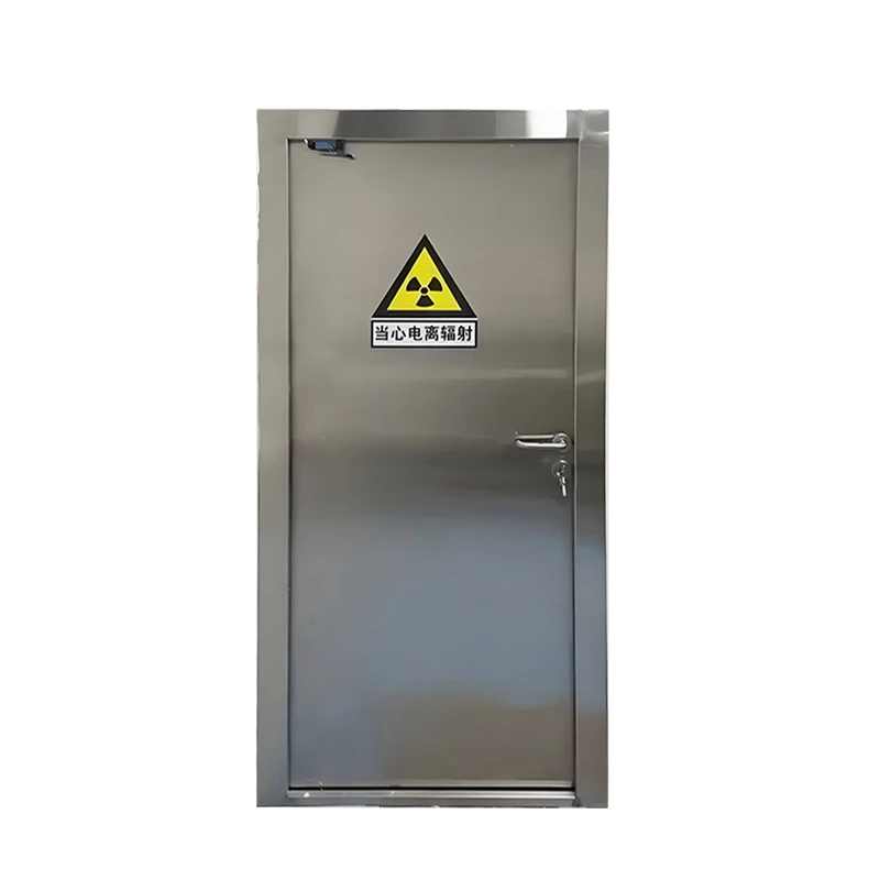 Electric swing lead door