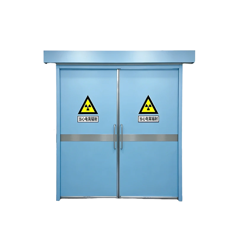 Manual sliding lead door