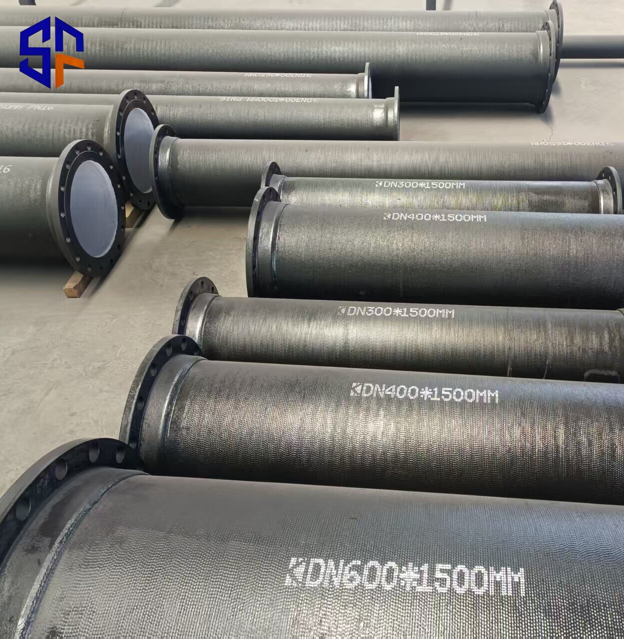 ISO 8329 K9 DN 200 300 350 Customization Diameter Size Ductile Iron Pipe with High Strength