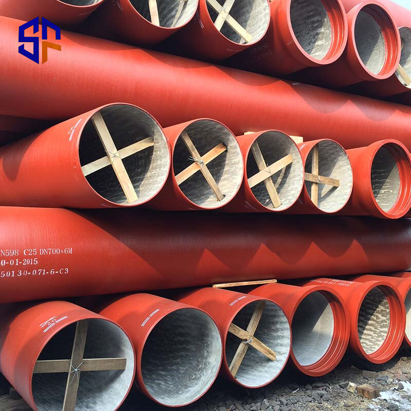 DN300 ISO2531/En545 Class K9 Black Bitumen Paint Coated Ductile Cast Iron Pipe for Water Supply