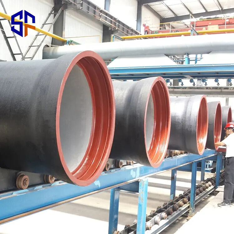 High Quality K7 K8 K9 DN200 DN300 DN500 DN600 C30 C40 Nodular Cast Tubing Ductile Iron Pipes for Industrial
