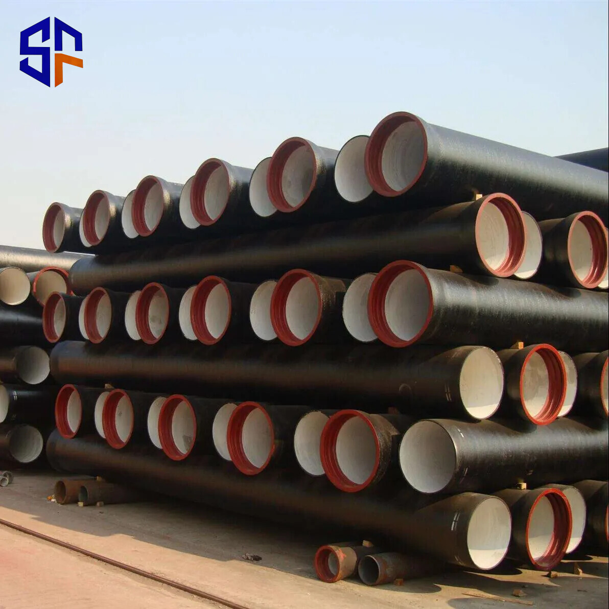 K7/K8/K9/C40/C30/C25 Cement Lined Nodular/Ductile Cast Iron Pipes DN80-400 Longford Pipeline Welded 600MM Round 50mm