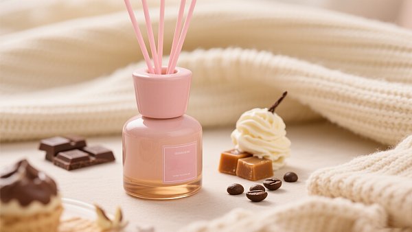 Sweet and delicious food scents, such as vanilla and caramel, creating a comfortable atmosphere, suitable for body lotions, hand creams, and scented candles.