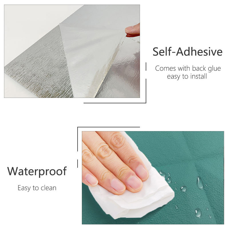 3D Foam Wall Stickers Leather Velvet