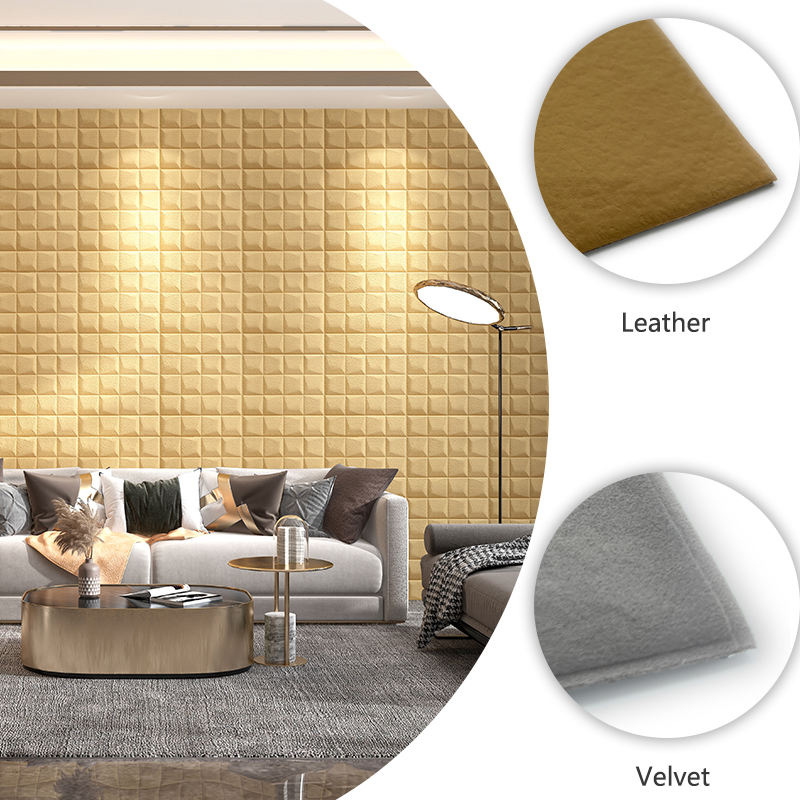 3D Foam Wall Stickers Leather Velvet