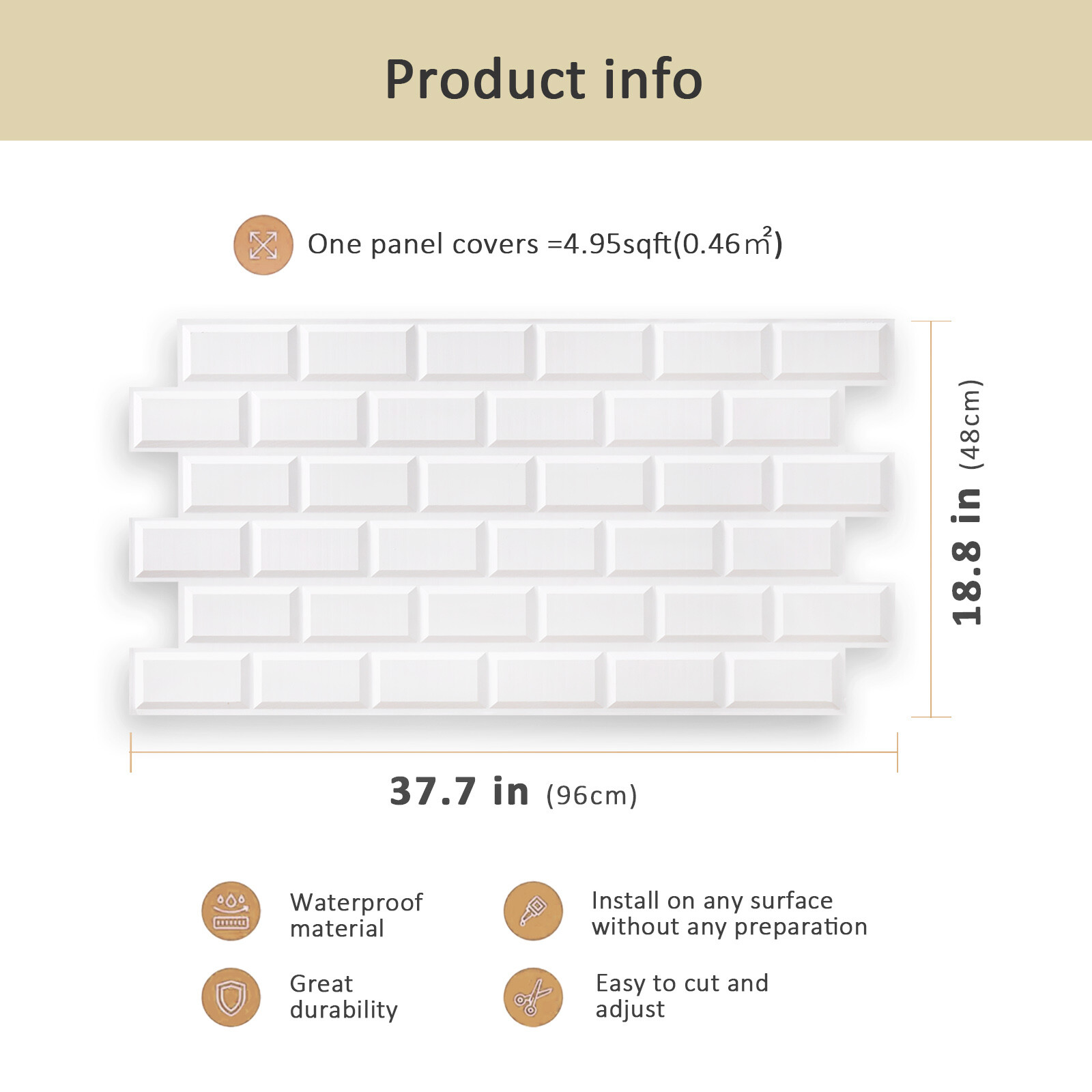 3D PE Foam Wall Sticker 70x77