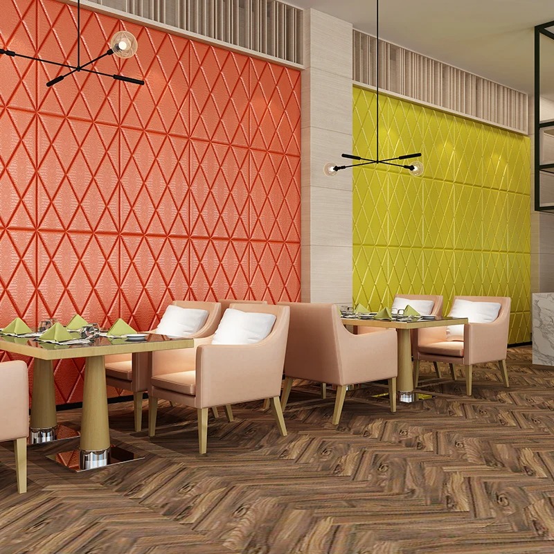 Waterproof 3D Leather Foam Wall Stickers