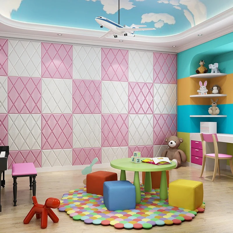3D Foam Wall Stickers Leather Velvet