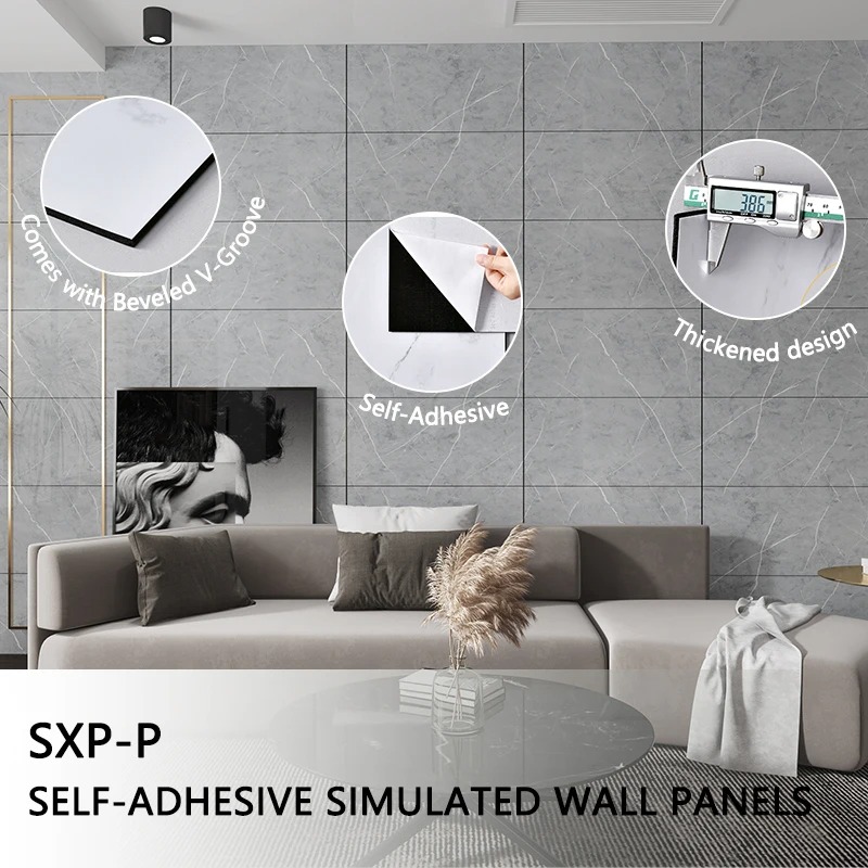 PET Waterproof Marble Sticker