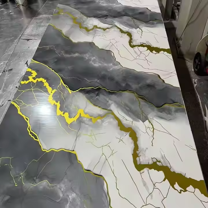 Self Adhesive 3D PET Marble Wall Stickers for Living Room