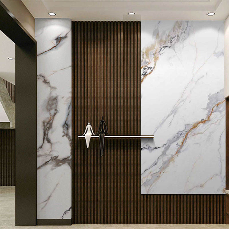 PET Marble Wall Stickers - Waterproof 3D Tile Decoration