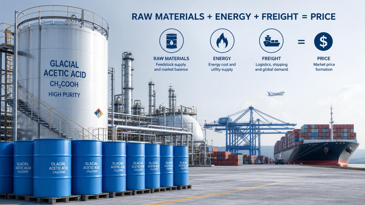What Affects Glacial Acetic Acid Prices? Feedstock, Energy, and Freight Explained What Affects Glacial Acetic Acid Prices? Feedstock, Energy, and Freight Explained