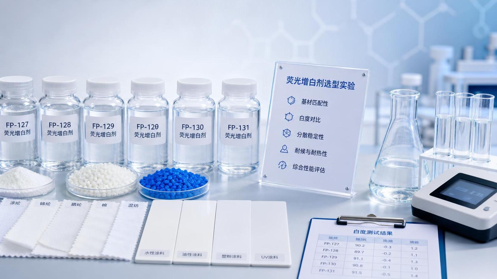 Fluorescent Whitening Agent Selection by Substrate and Whiteness Target Fluorescent Whitening Agent Selection by Substrate and Whiteness Target